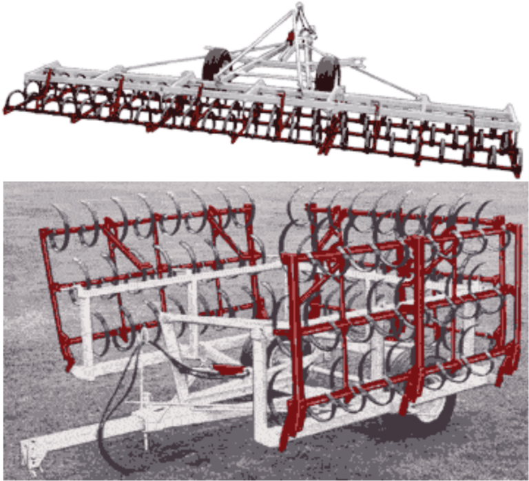 Knowles Series SW 720 Wheel Mounted Spring Tooth Harrow Schuette Mfg.